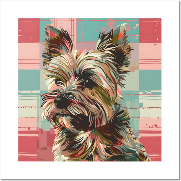 Retro Cairn Terrier: Pastel Pup Revival Wall Art by NatashaCuteShop